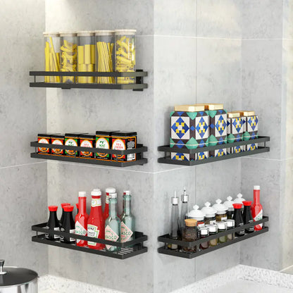 Wall-Mounted Kitchen Spice Rack and Organizer Shelf
