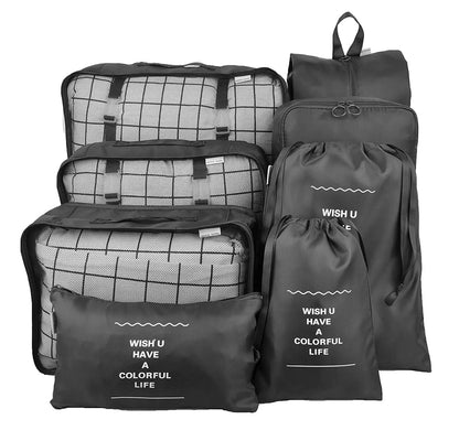 8-Piece Travel Organizer Set with Luggage Bags
