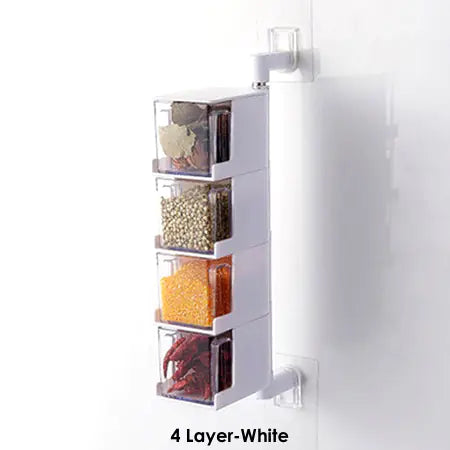 Creative Multifunctional Kitchen Spice Organizer Wall-Mounted