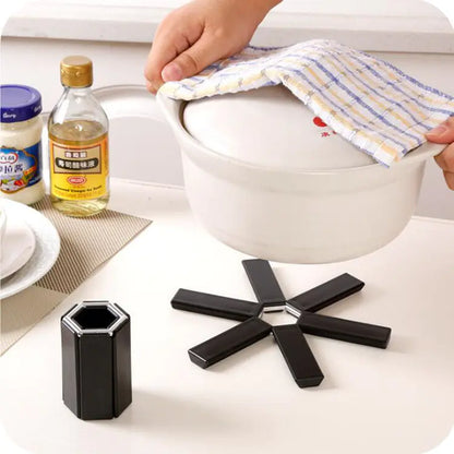Folding Plastic Insulated Pot Mat for Kitchen Use