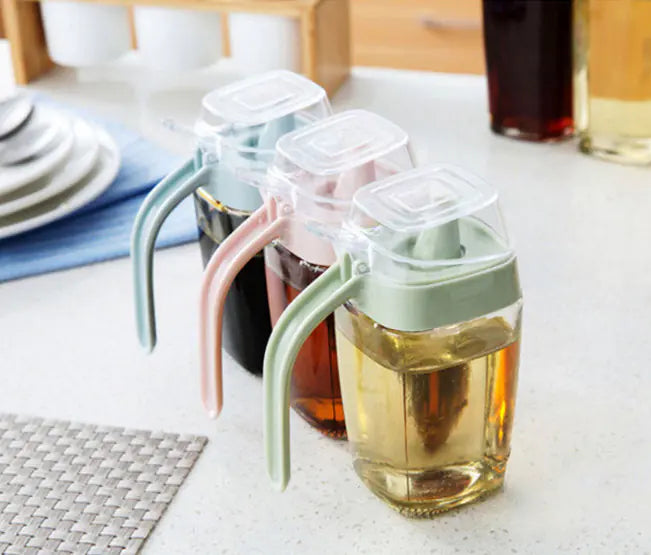 Kitchen Utensils and Glass Spice Bottle Set