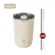 Automatic Stirring Coffee Mug with Lid, Stainless Steel