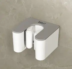Wall-Mounted Broom and Mop Holder with Adhesive (Single)