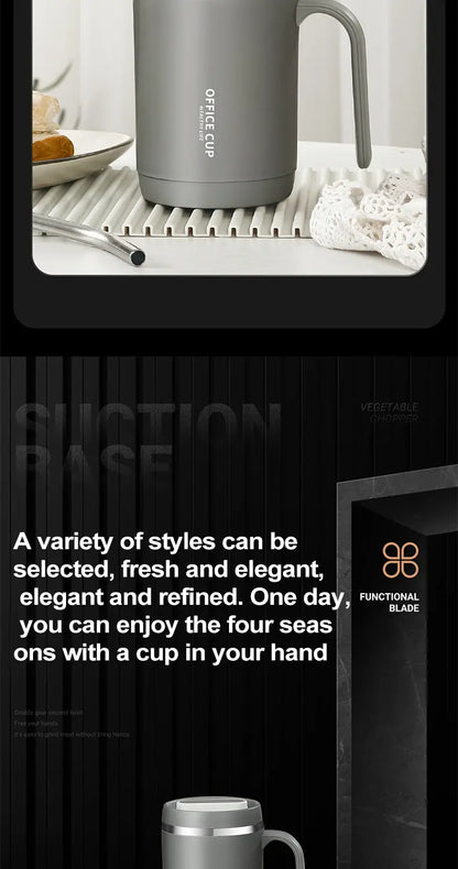 Insulated Coffee Mug with Lid - Portable Practical Gift