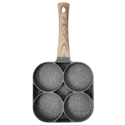 New Non-Stick 4-Hole Frying Pan for Eggs and Burgers