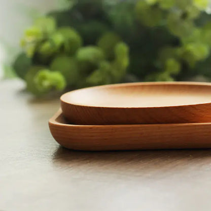 Japanese Wooden Plate for Desserts and Baking Items