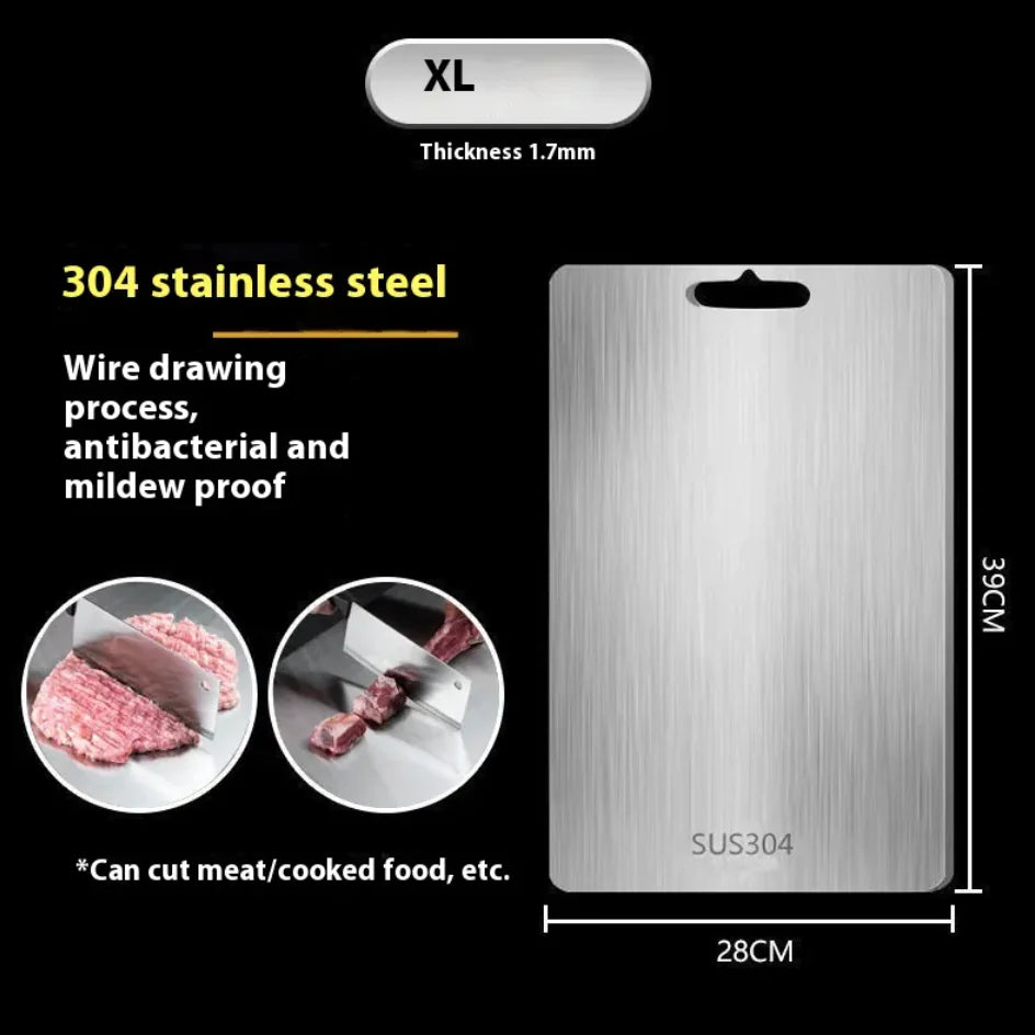 Double-Sided Stainless Steel Cutting Board
