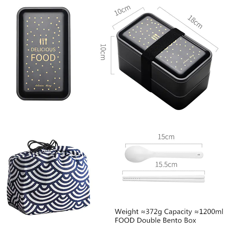 Fitness Meal Prep Box - Two-Tier Lunch Container