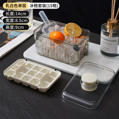Food-Grade Ice Cube Maker with Press Design for Home