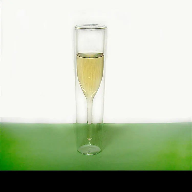 Double-Walled Glass Champagne Cups