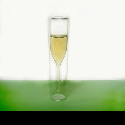 Double-Walled Glass Champagne Cups