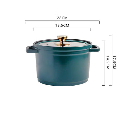 Nordic Ceramic Large Capacity Color Glaze Stock Pot