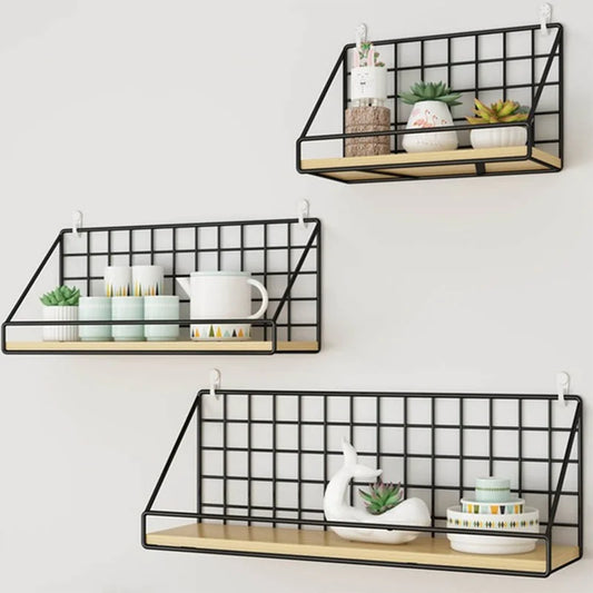 Iron Wall Shelf Organizer for Kitchen and Bathroom Tools
