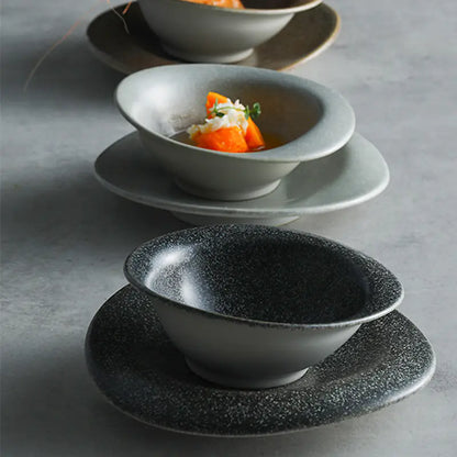 Ceramic Tableware Set for One: Salad Bowl & Cup