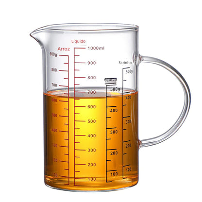 Wholesale Glass Measuring Cup with Lid and Handle