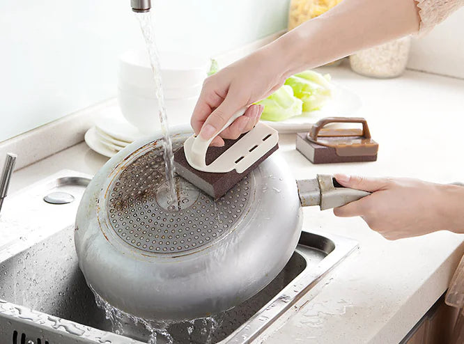 Diamond Sand Sponge for Pot Cleaning and Stain Removal
