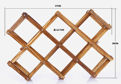 Folding Wine Rack for Red Wine and Grapes