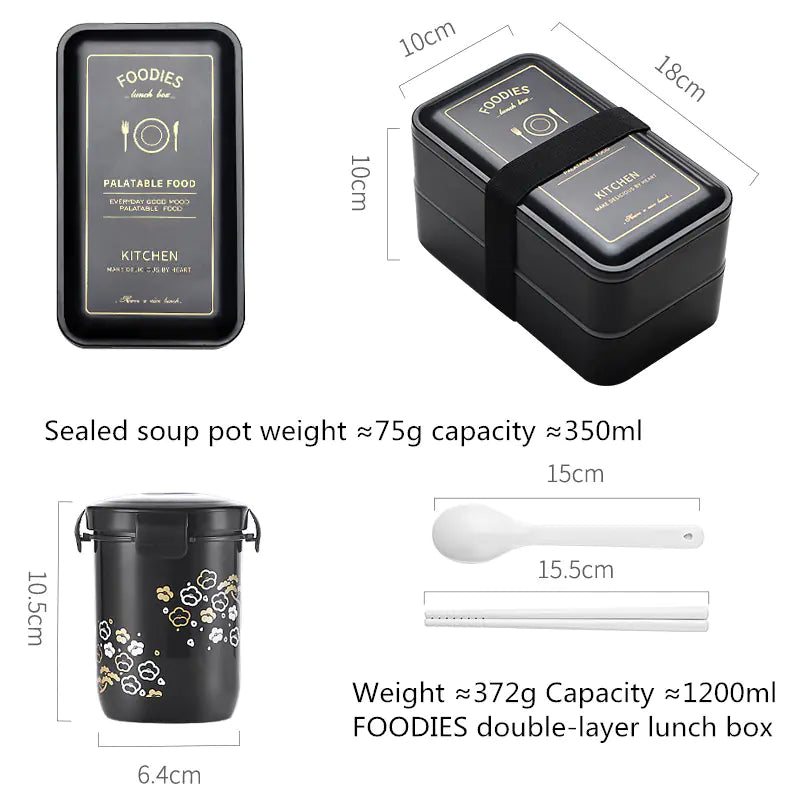 Fitness Meal Prep Box - Two-Tier Lunch Container