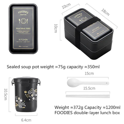 Fitness Meal Prep Box - Two-Tier Lunch Container