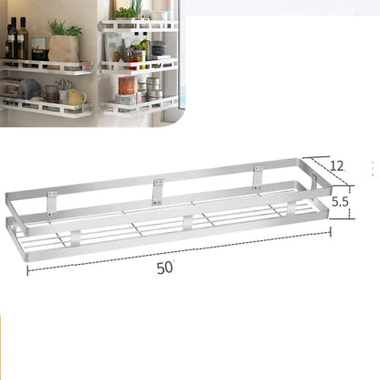 Wall-Mounted Kitchen Spice Rack and Organizer Shelf