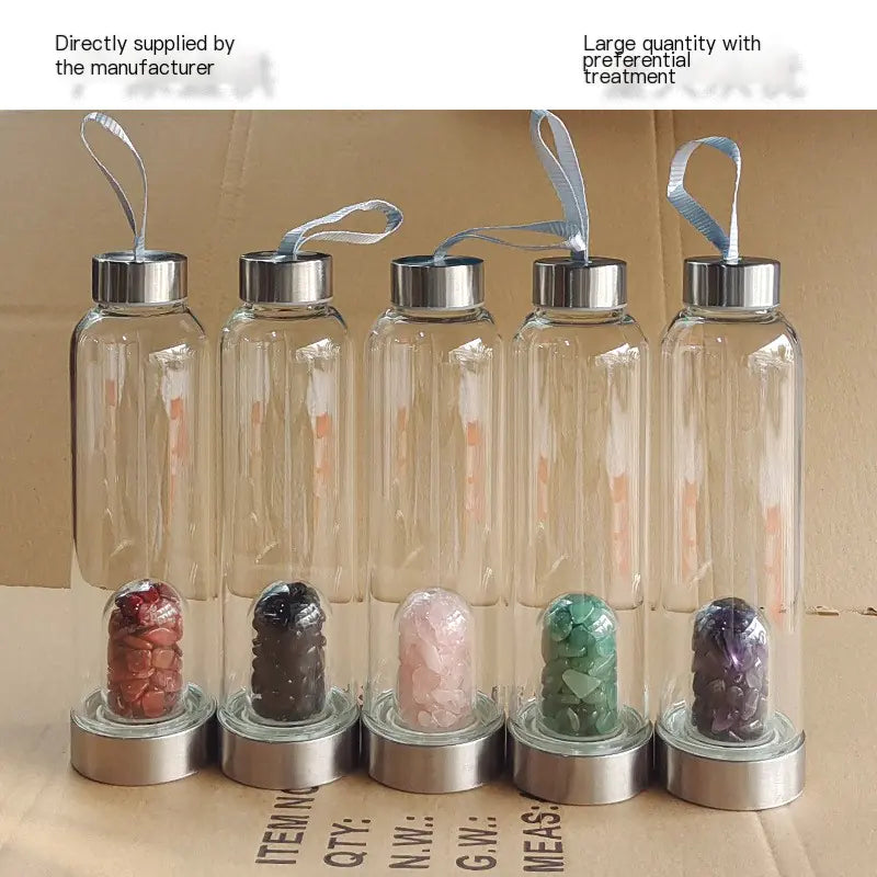 Rose Gold Crystal Energy Cup with Custom Logo Option