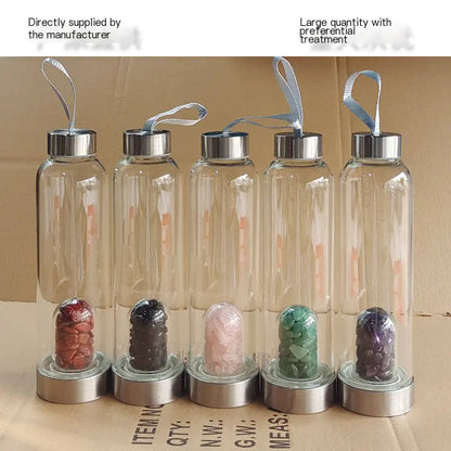 Rose Gold Crystal Energy Cup with Custom Logo Option