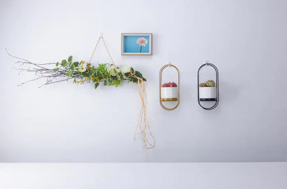 Ceramic Succulent Planter Set with Iron Stand