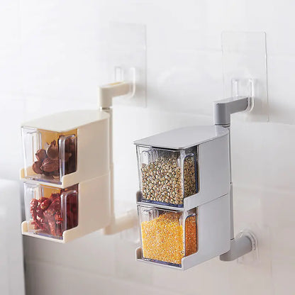 Creative Multifunctional Kitchen Spice Organizer Wall-Mounted