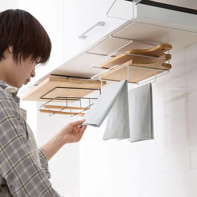 Kitchen and Bath Storage Rack with Towel Holder
