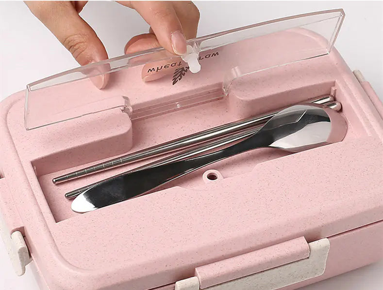 Microwave Lunch Box Set with Dividers and Lid