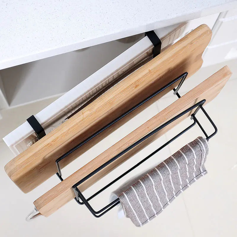 Kitchen and Bath Storage Rack with Towel Holder