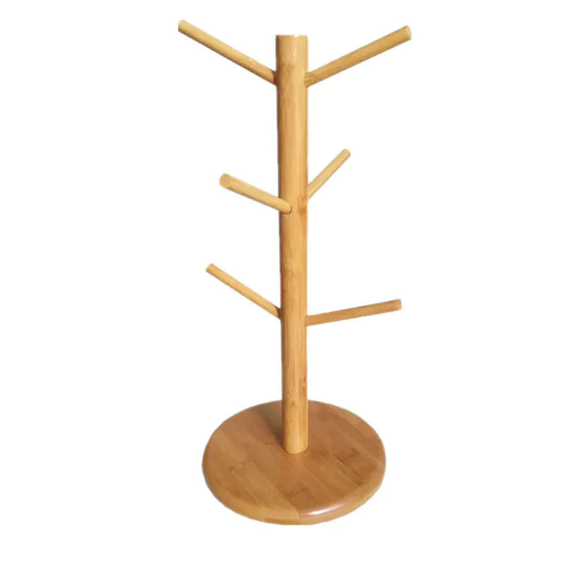 Bamboo Wood Cup and Wine Glass Holder Storage Rack