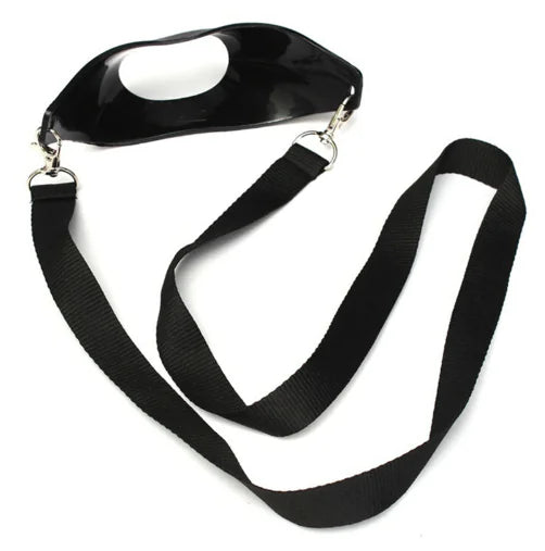 Portable Black Wine Glass Holder with Strap