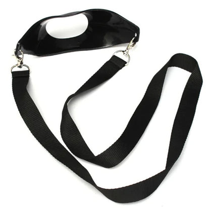 Portable Black Wine Glass Holder with Strap