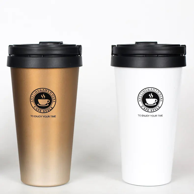 New Double-Layer Coffee Cup with Insulated Steel Liner